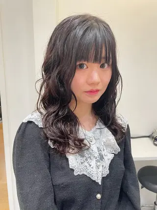 セミロング カラー パーマ ヘアアレンジ 髪質改善ストレート✨ パーマヘア✨YUKIのヘアスタイル