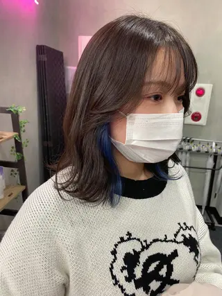ミディアム カラー 🕶️佐藤 海李🐏のヘアスタイル
