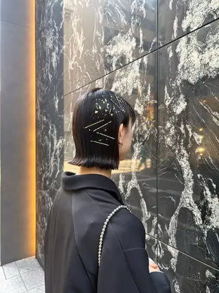 ヘアアレンジ 韓国ヘア/レイヤー/ 顔まわり足立遥奈のヘアスタイル