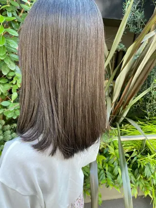 ミディアム カラー ヘアアレンジ 外苑前NO.1艶髪 透明感カラーのヘアスタイル