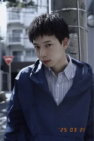 パーマ メンズ あずまりんの/メンズ /ホワイトベージュのヘアスタイル