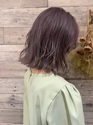 ミディアム カラー enn 髪質改善🩷 曽根依咲のヘアスタイル