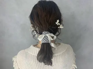 ミディアム ヘアアレンジ たかいわ みきのヘアスタイル