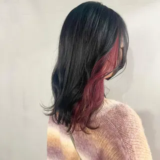 セミロング 柏 ウルフ/レイヤー 田中佐和🐺のヘアスタイル