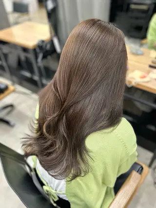 ロング 女性らしいモテヘア 韓国ヘアhikariのヘアスタイル