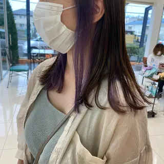 ミディアム カラー 韓国ヘア/髪質改善 /艶カラー/sahoのヘアスタイル