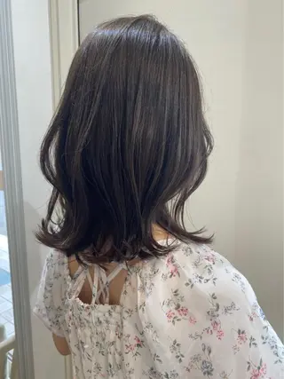 セミロング カラー macaron郡山 橋本洋志のヘアスタイル