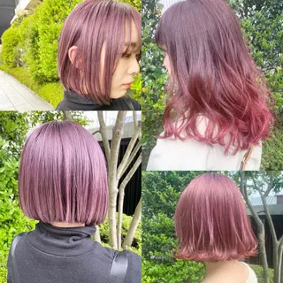 ショート カラー ヘアアレンジ ハイトーン/美髪矯正 🍃大江拓実のヘアスタイル