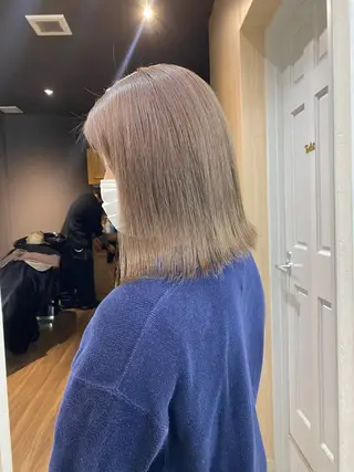 ミディアム カラー ヘアアレンジ ♡韓国風ヘア 🐈♡MIHOのヘアスタイル