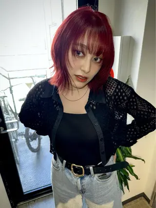 ミディアム 文屋 颯のヘアスタイル