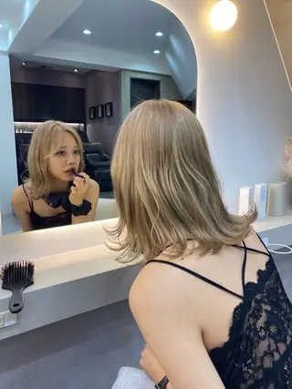 セミロング 💎艶・透明感カラー /似合わせカット💎のヘアスタイル