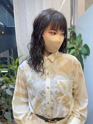 ミディアム パーマ ヘアアレンジ Peyp所属・早瀬 裕之のヘアスタイル