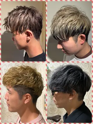 ショート カラー メンズ メンズ縮毛矯正 /メンズパーマ美容師のヘアスタイル