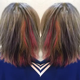 ミディアム カラー シールエクステ⭐️ オオミタクヤのヘアスタイル