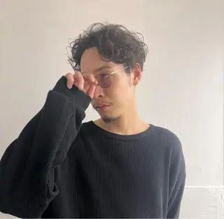 ミディアム パーマ メンズ メンズスタイリスト リュウジのヘアスタイル