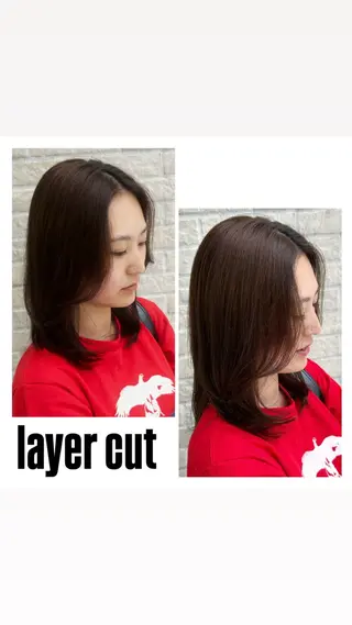 ミディアム レイヤーカット/ボブ 🪐花木 香菜のヘアスタイル