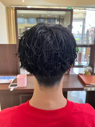 ショート パーマ メンズ AROH men's cut&men's perm 船橋店所属・🧊メンズ特化🧊 高木航希のヘアスタイル