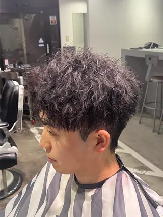 ショート パーマ メンズ FUJIYAMA BARBER SHOP所属・朝陽 /メンズカット専門のヘアスタイル