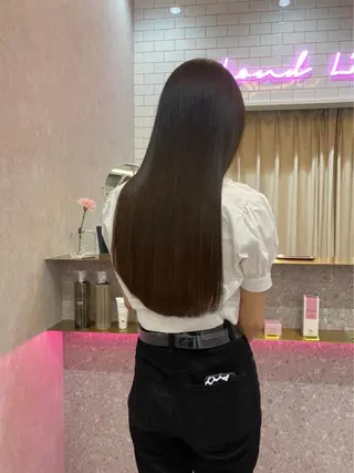 ロング rina／ベージュ ワンホン/韓国ヘアのヘアスタイル