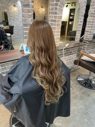 ロング カラー ACROあべの店所属・艶カラー/インナー /グラデ/大西小百合のヘアスタイル