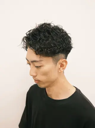 ミディアム パーマ メンズ 🏁メンズパーマ/ RYOYAのヘアスタイル