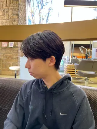 ショート パーマ メンズ ﾎｯﾄﾍﾟｯﾊﾟｰ に移行中【かな】のヘアスタイル