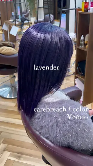 セミロング カラー 透明感/艶感/ハイ トーン/HIKARUのヘアスタイル