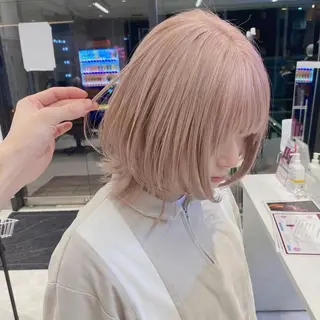 ミディアム ❄️💛エクステ ブリーチ❄️yukiのヘアスタイル