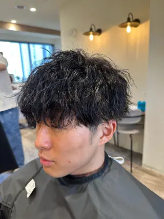 パーマ メンズ 【メンズパーマ】比嘉 啓人のヘアスタイル