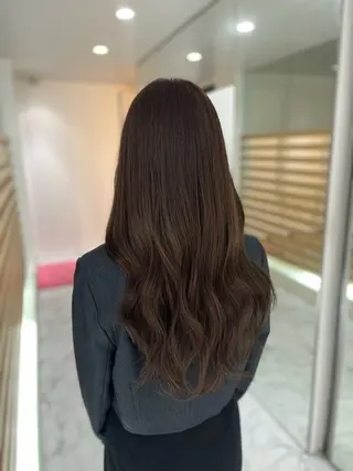 ロング カラー シールエクステ 赤み無し/透明感のヘアスタイル