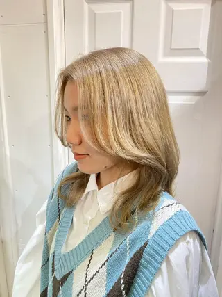 ミディアム カラー uros.所属・メンズパーマ/ エクステ🌞セナのヘアスタイル