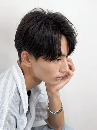 メンズ パーマ/ダブルカラー ブリーチ⭐️海斗のヘアスタイル