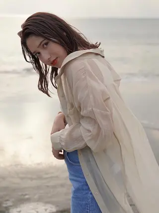 セミロング 柳下 涼のヘアスタイル