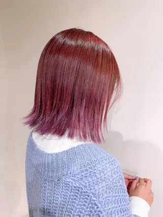 ショート カラー ブリーチとエクステ 最後の砦🤍アミルのヘアスタイル