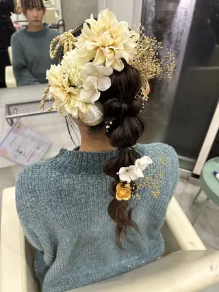 セミロング ヘアアレンジ さあや 【透け感/艶感】のヘアスタイル