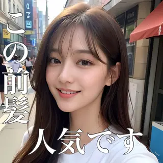 ロング カラー 韓国ヘア♡ 顔まわりカットayaのヘアスタイル