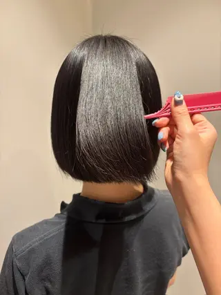 ショート パーマ 髪質改善カラー ベージュ🤎YUMEのヘアスタイル