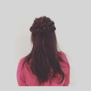 ロング カラー ヘアアレンジ たなか ちあきのヘアスタイル