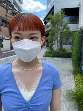 ショート カラー パーマ/透明感カラー /ボブ/吉田一生のヘアスタイル