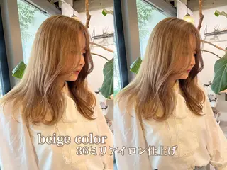 セミロング カラー ZEST kalon RINAのヘアスタイル