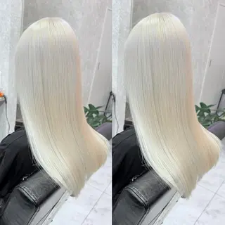 ミディアム カラー 🌺ハイトーン🌺 矢葺 なぎさ🌺🌺のヘアスタイル