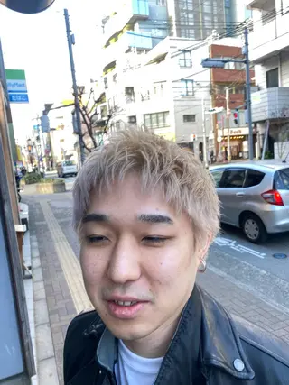 カラー メンズ メンズブリーチカラー /パーマ ごーた立川のヘアスタイル