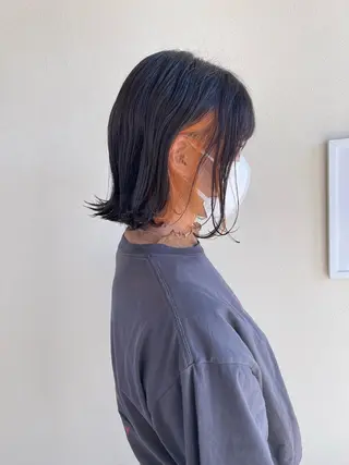 ミディアム ハイライトカラー✨ グレージュ✨鎌倉光洋のヘアスタイル