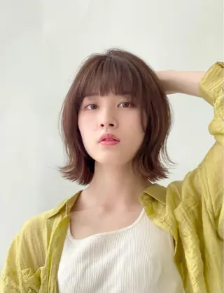 ミディアム カラー 笠原 健人のヘアスタイル