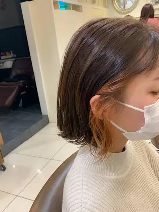 ミディアム カラー 小顔似合わせカット/ レイヤー/maiのヘアスタイル