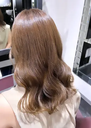 セミロング カラー 韓国ヘア ♡tomimaのヘアスタイル