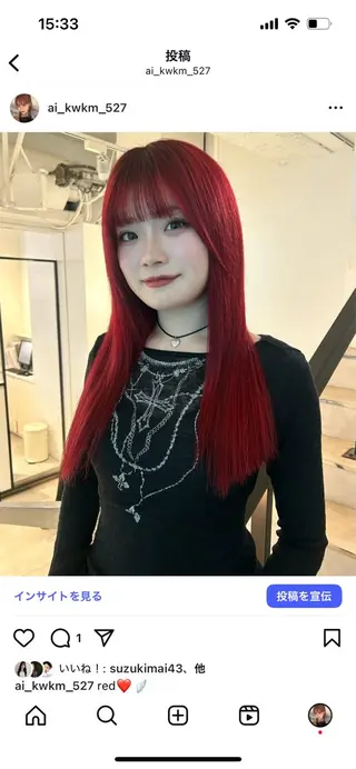 セミロング カラー 🌟暖色系ハイトーン 🌟AIのヘアスタイル