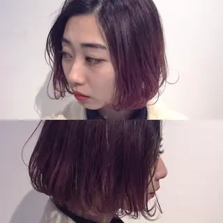 ショート ミディアム カラー 堀江/心斎橋/西大橋 四ツ橋【Vers】のヘアスタイル