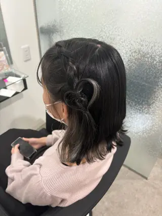 ミディアム Yuzu️🫧AO/ ハイトーン/韓国ヘアのヘアスタイル