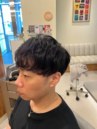 ショート パーマ メンズ WELLM表参道 高杉梨鬼也のヘアスタイル